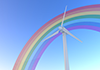 風力/自然/虹 | 発電 | 環境・自然・エネルギー・災害素材 - 環境イメージ｜フリーイラスト素材