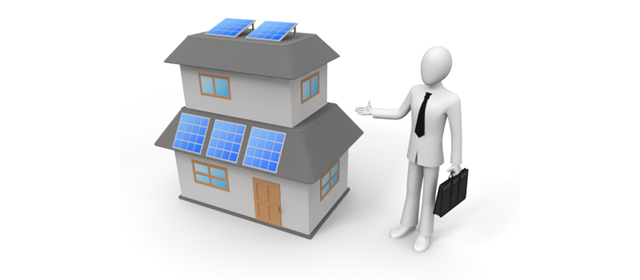 太陽光発電システム | 販売員  | 環境・自然・エネルギー・災害 - エネルギー / 地球 / 自然 / 環境 / 写真 / イラスト / フリー素材 / ダウンロード
