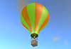 気球｜青空 | 飛ぶ | 雲 | 環境 | 自然 | エネルギー | 災害 - 環境イメージ｜フリーイラスト素材