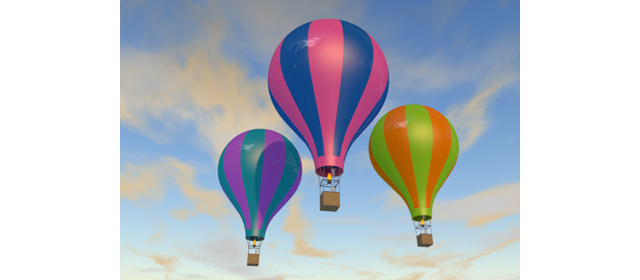 Balloons | 3 boats | Colorful | Environment / Nature / Energy / Disaster Materials-Energy / Earth / Nature / Environment / Photos / Illustrations / Free Materials / Download
