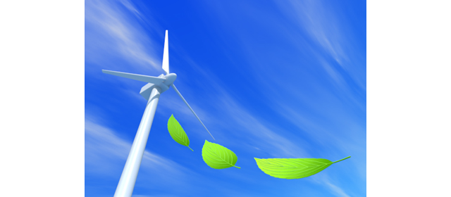 Wind Turbine ｜ Leaf ｜ Sky | Environment / Nature / Energy / Disaster --Energy / Earth / Nature / Environment / Photo / Illustration / Free Material / Download