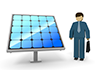 Solar power generation ｜ Panel ｜ Salesman ｜ Environment / Nature / Energy / Disaster ――Environmental image ｜ Free illustration material
