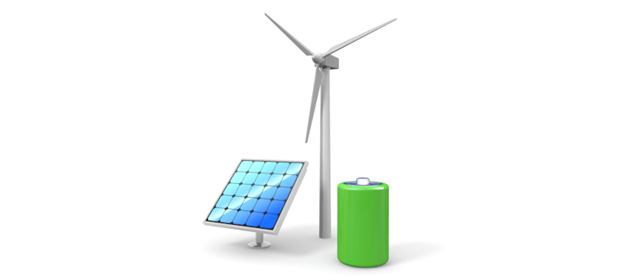 Rechargeable Battery / Wind Turbine / Solar | Environment / Nature / Energy / Disaster-Energy / Earth / Nature / Environment / Photo / Illustration / Free Material / Download