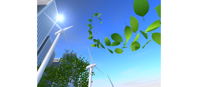 太陽｜風力発電機｜青空素材 | 環境・自然・エネルギー・災害 - エネルギー / 地球 / 自然 / 環境 / 写真 / イラスト / フリー素材 / ダウンロード