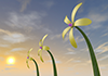 Wind Turbine | Flower Design | Environment | Nature | Energy | Disaster --Environmental Image | Free Illustration Material
