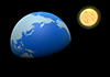 地球｜月 | 宇宙 | 環境・自然・エネルギー・災害 - 環境イメージ｜フリーイラスト素材