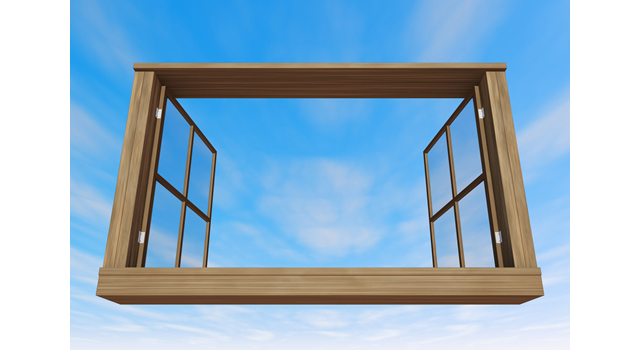 Window / Open | Blue Sky | Indoor / Wooden Frame | Environment | Nature | Energy | Disaster-Energy / Earth / Nature / Environment / Photo / Illustration / Free Material / Download