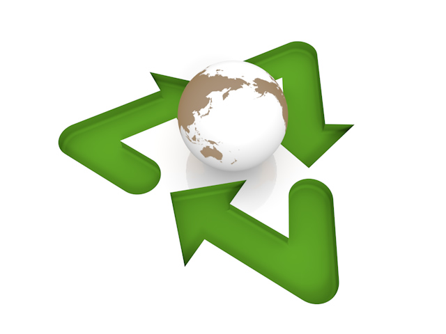 リサイクル | 地球 | 矢印 | 緑  | 環境・自然・エネルギー・災害 - エネルギー / 地球 / 自然 / 環境 / 写真 / イラスト / フリー素材 / ダウンロード