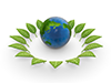 地球 | 新緑 | 葉 | 円 | 環境・自然・エネルギー・災害素材 - 環境イメージ｜フリーイラスト素材