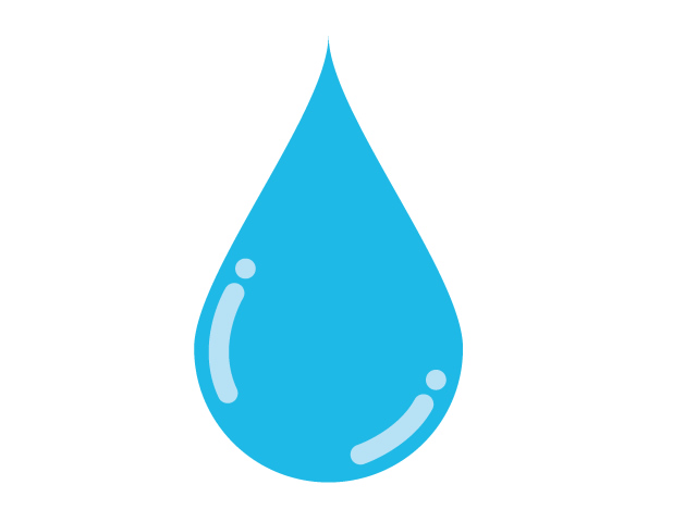 水滴 | 水  | 環境・自然・エネルギー・災害 - 汚染/工場/環境/地球/自然/きれい/イラスト/無料/クリップアート