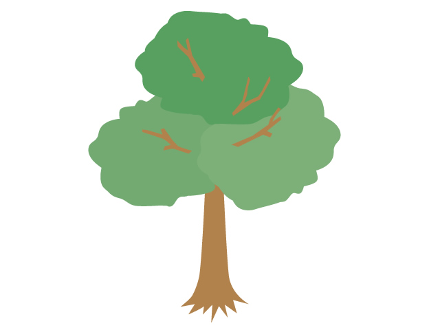 木 | 森林 | 樹木 | 植物 | 環境 | 自然 | エネルギー | 災害 - 汚染/工場/環境/地球/自然/きれい/イラスト/無料/クリップアート