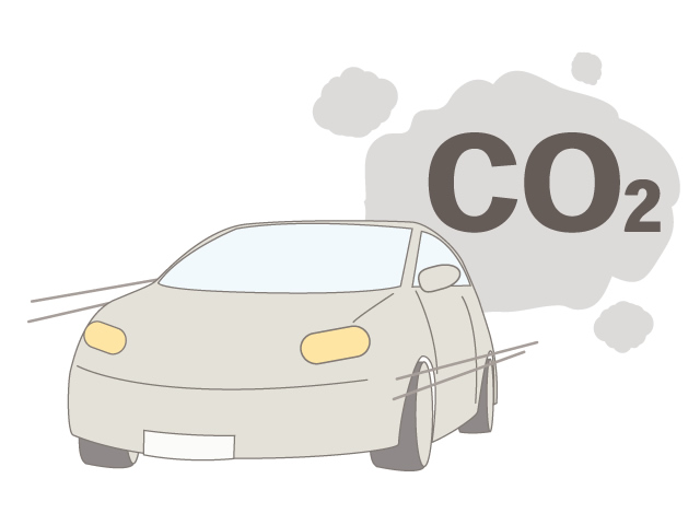 自動車 | 温暖化 | 排気 | CO2 | 環境・自然・エネルギー・災害 - 汚染/工場/環境/地球/自然/きれい/イラスト/無料/クリップアート