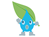 水滴 | キャラクター | 葉っぱ | 環境・自然・エネルギー・災害 - 環境・自然・エネルギー｜フリーイラスト