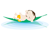 赤ん坊 | 葉っぱ | 睡眠 | 水 | 環境・自然・エネルギー・災害素材 - 環境・自然・エネルギー｜フリーイラスト