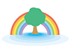 みずたまり | 虹 | 木 | 環境・自然・エネルギー・災害 - 環境・自然・エネルギー｜フリーイラスト