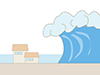 津波 | 水害 | 大波素材 | 環境・自然・エネルギー・災害 - 環境・自然・エネルギー｜フリーイラスト